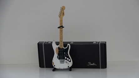 Licensed Fender™ Strat™ - Mick Mars Vintage White Mini Guitar Axe Heaven, Gibson, replica guitar