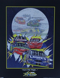NASCAR Nextel All-Star Challenge 2004 "Turn The Page..." Sam Bass Print 23" X 18" NASCAR Nextel All-Star Challenge 2004 "Turn The Page..." Sam Bass Print 23" X 18"