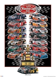 NASCAR Winston Cup 2003 "Victory Lap!" Sam Bass Poster 30" X 22" Sam Bas Poster