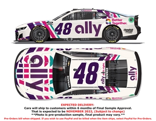*Preorder* Alex Bowman 2022 Ally Better Together 1:24 Color Chrome Nascar Diecast Alex Bowman, Nascar Diecast, 2022 Nascar Diecast, 1:24 Scale Diecast