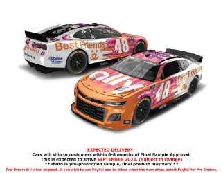 *CANCELLED* Alex Bowman 2023 Ally Best Friends 1:24 Color Chrome Nascar Diecast Alex Bowman, Nascar Diecast, 2023 Nascar Diecast, 1:24 Scale Diecast