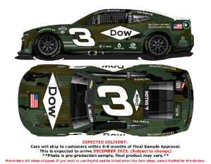 *CANCELLED* Austin Dillon 2023 Dow Salutes Veterans 1:64 Nascar Diecast Austin Dillon, Nascar Diecast, 2023 Nascar Diecast, 1:64 Scale Diecast,