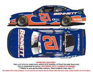 *CANCELLED* Austin Hill 2023 Bennett Transportation & Logistics Darlington Throwback 1:24 Nascar Diecast Austin Hill, Nascar Diecast, 2023 Nascar Diecast, 1:24 Scale Diecast