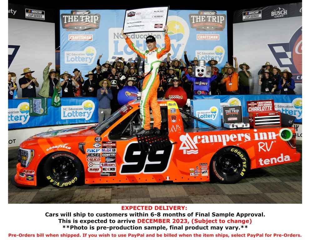 Ben Rhodes 2023 Campers Inn RV Charlotte 5/26 Race Win 1:64 Nascar Diecast