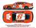 *CANCELLED* Brad Keselowski 2023 King's Hawaiian 1:24 Color Chrome Nascar Diecast - FOIL NUMBER DIECAST - CX62323KHWBWCL