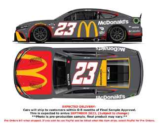 *CANCELLED* Bubba Wallace 2023 McDonalds 1:24 Color Chrome Nascar Diecast Bubba Wallace, Nascar Diecast, 2023 Nascar Diecast, 1:24 Scale Diecast