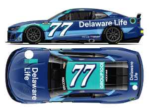 *CANCELLED* Carson Hocevar 2024 Delaware Life 1:24 Color Chrome Nascar Diecast Carson Hocevar, Nascar Diecast, 2024 Nascar Diecast, 1:24 Scale Diecast