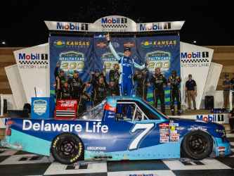 *CANCELLED* Carson Hocevar 2025 Delaware Life Kansas 5/10/25 Race Win 1:64 Nascar Diecast - Truck Series Carson Hocevar, Nascar Diecast, 2025 Nascar Diecast, 1:64 Scale Diecast