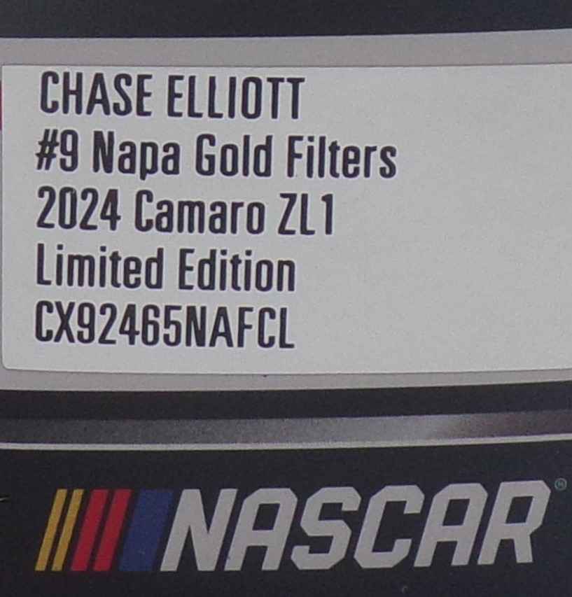 Modellino Diecast 1:24 NAPA Chase Elliott 2024 Autografato Elite - Limited Edition