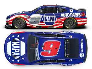 *Preorder* Chase Elliott 2026 Napa Patriotic 1:24 Color Chrome Nascar Diecast - FOIL NUMBER DIECAST Chase Elliott, Nascar Diecast, 2026  Nascar Diecast, 1:24 Scale Diecast