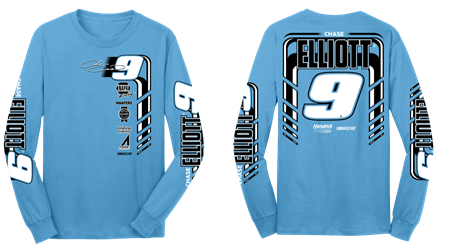 *Preorder* Chase Elliott Sponsor Blue 4-Spot Long Sleeve Adult Tee Chase Elliott, shirt, nascar, Hendrick Motorsports