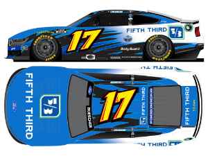 *Preorder* Chris Buescher 2026 Fifth Third Bank Throwback 1:24 Color Chrome Nascar Diecast Chris Buescher, Nascar Diecast, 2026 Nascar Diecast, 1:24 Scale Diecast
