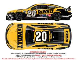 *CANCELLED* Christopher Bell 2023 Dewalt 1:24 Color Chrome Nascar Diecast - FOIL NUMBER DIECAST Christopher Bell, Nascar Diecast, 2023 Nascar Diecast, 1:24 Scale Diecast
