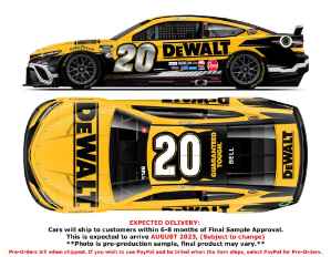 *CANCELLED* Christopher Bell 2023 Dewalt 1:24 Color Chrome Nascar Diecast - FOIL NUMBER DIECAST Christopher Bell, Nascar Diecast, 2023 Nascar Diecast, 1:24 Scale Diecast