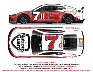 *CANCELLED* Corey LaJoie 2023 Nations Guard Darlington Throwback 1:24 Color Chrome Nascar Diecast Corey LaJoie, Nascar Diecast, 2023 Nascar Diecast, 1:24 Scale Diecast