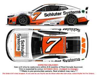 *CANCELLED* Corey LaJoie 2023 Schluter Systems 1:24 Color Chrome Nascar Diecast Corey LaJoie, Nascar Diecast, 2023 Nascar Diecast, 1:24 Scale Diecast