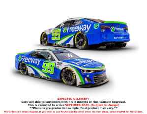 *CANCELLED* Daniel Suarez 2023 Freeway Insurance 1:24 Color Chrome Nascar Diecast - FOIL NUMBER DIECAST Daniel Suarez, Nascar Diecast, 2023 Nascar Diecast, 1:24 Scale Diecast
