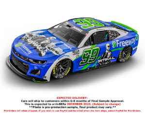 *CANCELLED* Daniel Suarez 2023 Freeway Insurance Featuring Pitbull 1:24 Color Chrome Nascar Diecast - FOIL NUMBER DIECAST Daniel Suarez, Nascar Diecast, 2023 Nascar Diecast, 1:24 Scale Diecast