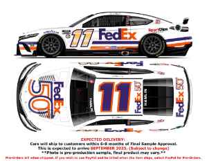 *CANCELLED* Denny Hamlin 2023 FedEx50 1:24 Color Chrome Nascar Diecast - FOIL NUMBER DIECAST Denny Hamlin, Nascar Diecast, 2023 Nascar Diecast, 1:24 Scale Diecast