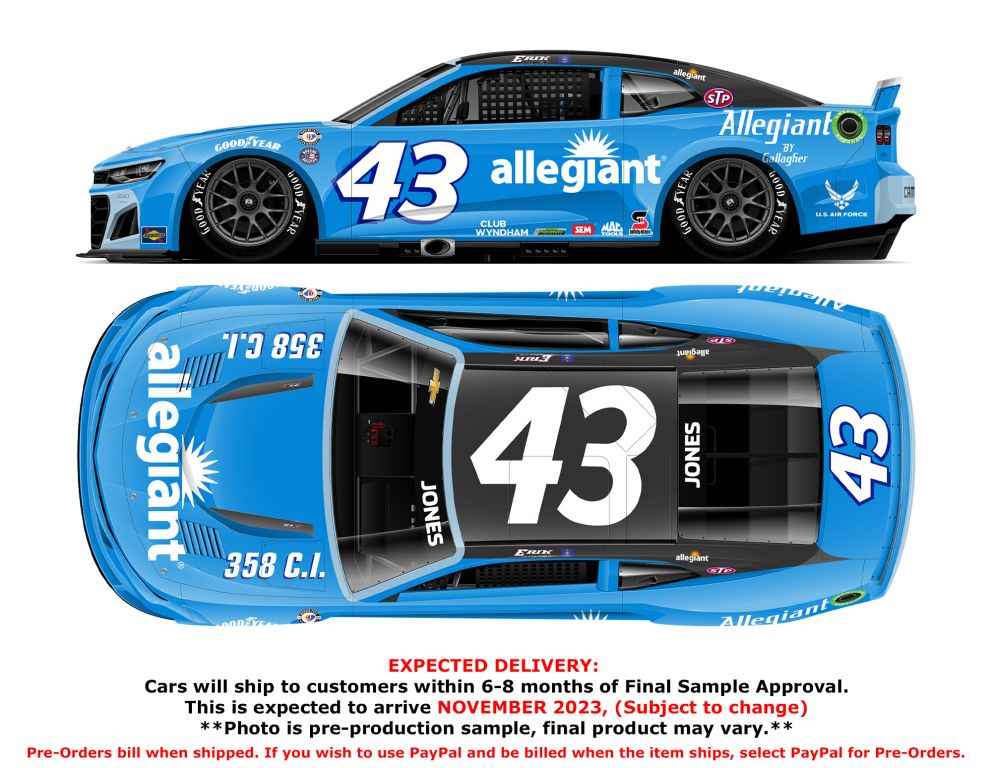 Erik Jones 2023 Allegiant Darlington Throwback 1:64 Nascar Diecast
