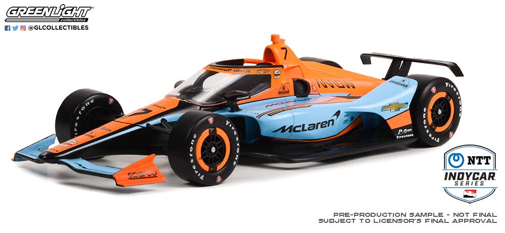 Felix Rosenqvist #7 2022 TBD / McLaren SP 1:18 Scale IndyCar Diecast Felix Rosenqvist, 2022,1:18, diecast, greenlight, indy
