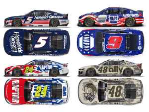 *CANCELLED* Hendrick Motorsports Patriotic 4-Car Set 1:64 Nascar Diecast Kyle Larson, Alex Bowman, Chase Elliott, William Byron, Nascar diecast