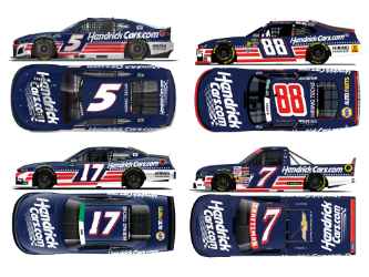 *CANCELLED* HendrickCars.com Patriotic 4-Car Set 1:64 Nascar Diecast Kyle Larson, Rajah Caruth, Chase Elliott, Kyle Busch, Nascar diecast