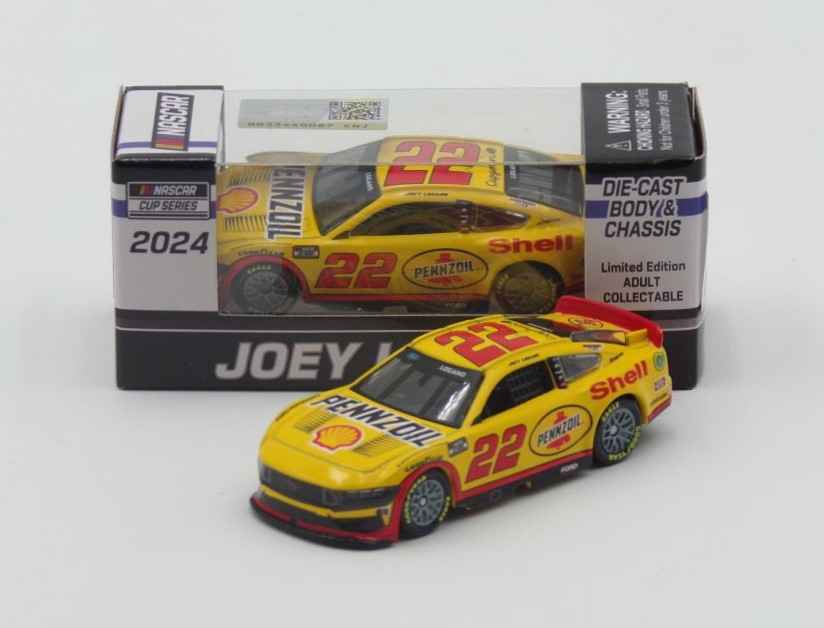 SEINOミニカー 3台、Nゲージサイズ6台、ペーパークラフト付きセット販売。 Joey Logano 2024 Shell-Pennzoil 1:64 Nascar Diecast Chassis