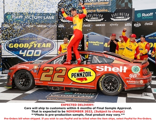 *Preorder* Joey Logano Autographed 2022 Shell / Pennzoil Throwback Darlington 5/8 Race Win 1:24 Nascar Diecast Joey Logano, Race Win, Nascar Diecast, 2022 Nascar Diecast, 1:24 Scale Diecast