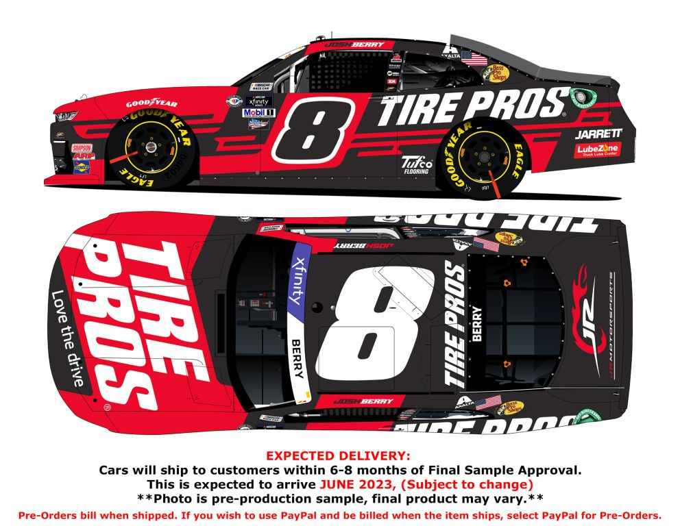 Josh Berry 2023 Tire Pros 1:24 Color Chrome Nascar Diecast