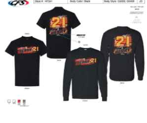 Josh Berry 2025 Adult 2-Spot Name & Number Short Sleeve Tee Josh Berry, Tee, NASCAR, 2025