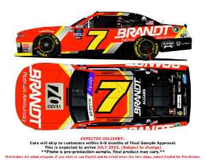*CANCELLED* Justin Allgaier 2023 Brandt 1:24 Nascar Diecast Justin Allgaier, Nascar Diecast, 2023 Nascar Diecast, 1:24 Scale Diecast