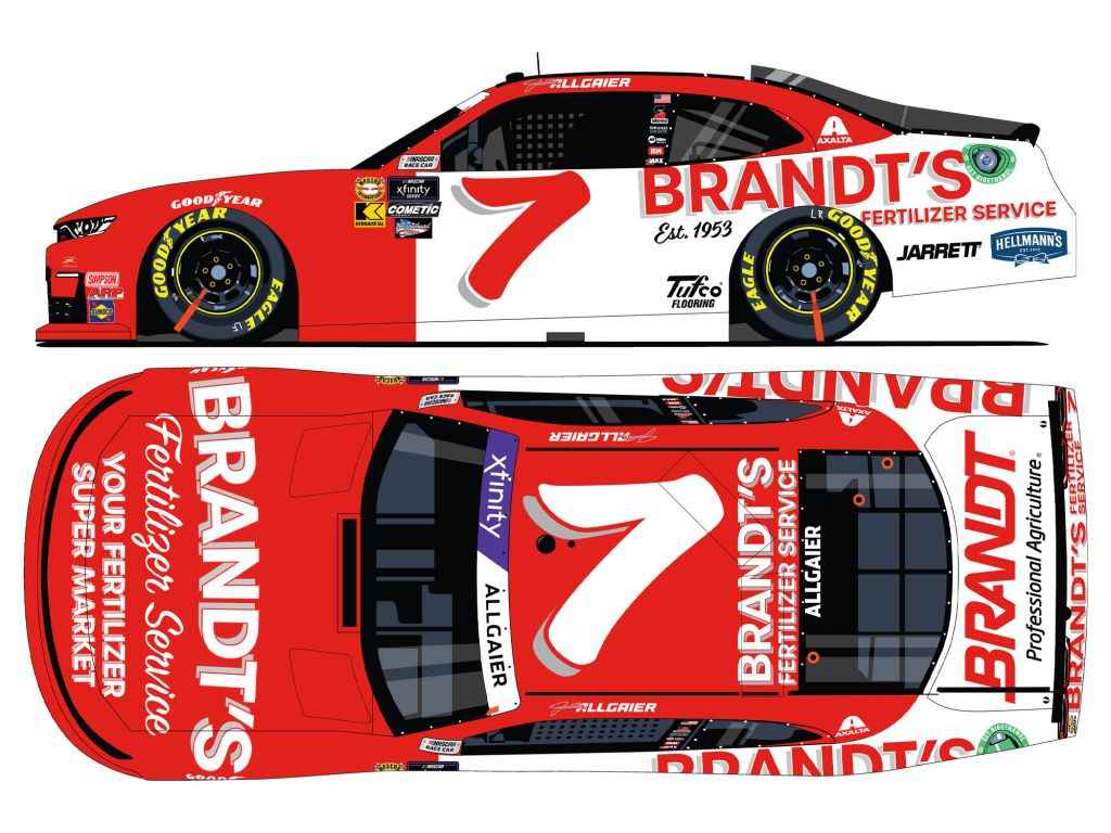 Justin Allgaier 2024 Brandt Throwback 1:24 Color Chrome Nascar