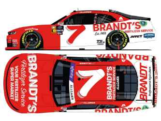 *CANCELLED* Justin Allgaier 2024 Brandt Throwback 1:24 Color Chrome Nascar Diecast - Xfinity Series Justin Allgaier, Nascar Diecast, 2024 Nascar Diecast, 1:24 Scale Diecast