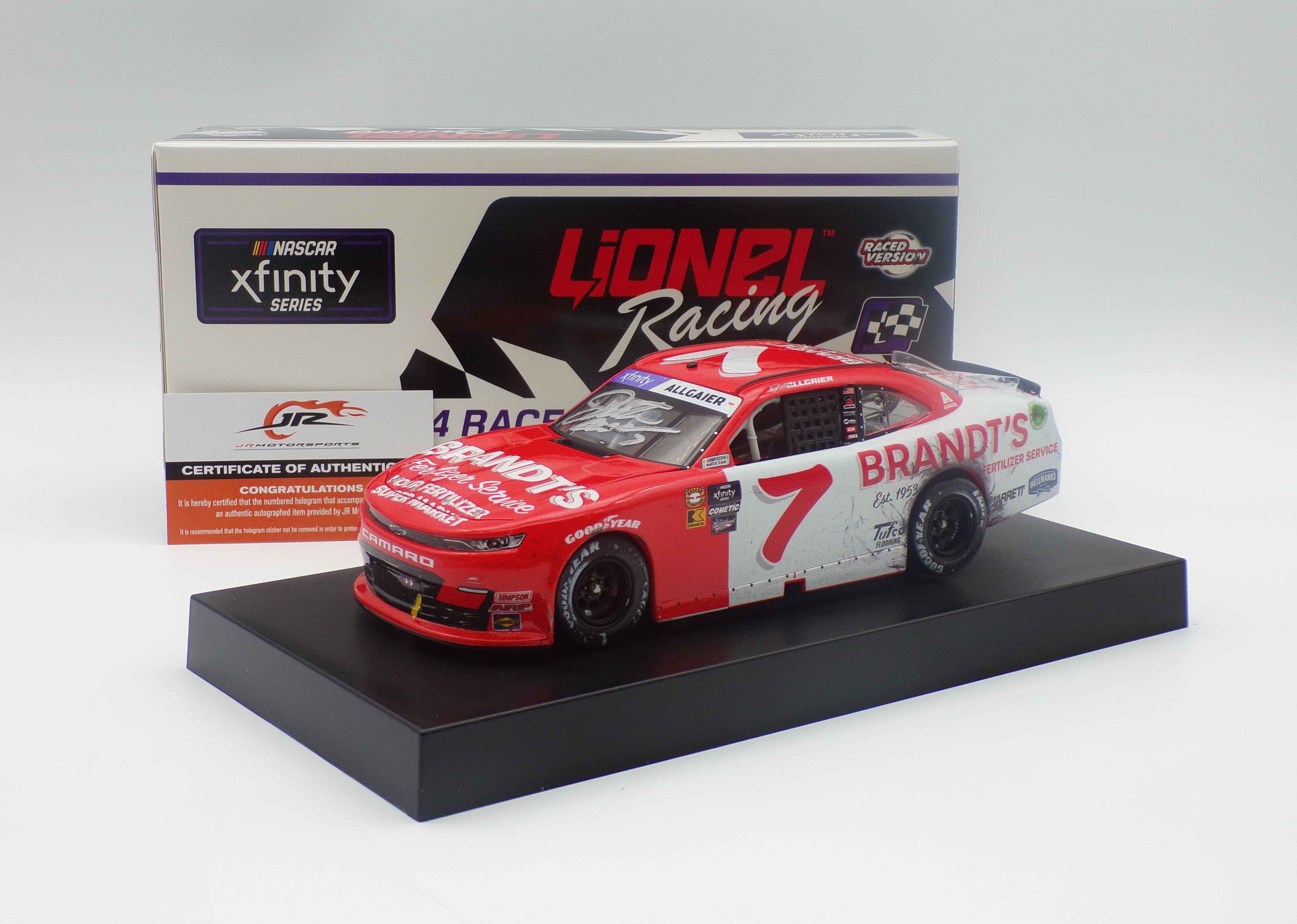 Justin Allgaier Autographed 2024 Brandt Throwback Darlington 5/11