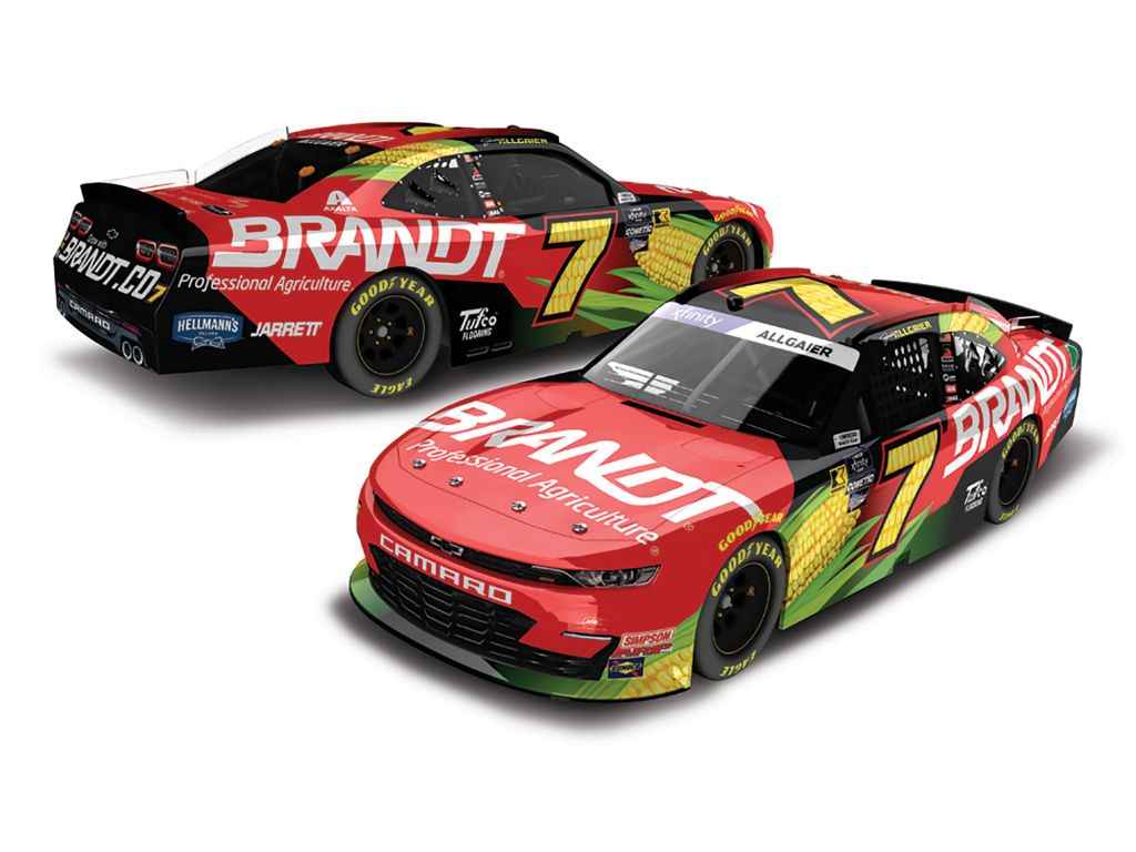 Modellino Diecast 1:24 NASCAR Justin Allgair 2025 Brandt, Action, Edizione Limitata