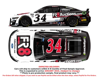 *Preorder* Michael McDowell 2023 Fr8Auctions.com 1:24 Color Chrome Nascar Diecast Michael McDowell, Nascar Diecast, 2023 Nascar Diecast, 1:24 Scale Diecast
