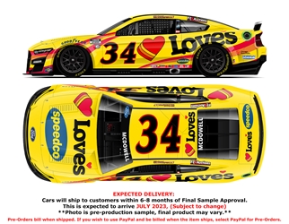 *Preorder* Michael McDowell 2023 Loves Travel Stops 1:24 Color Chrome Nascar Diecast Michael McDowell, Nascar Diecast, 2023 Nascar Diecast, 1:24 Scale Diecast