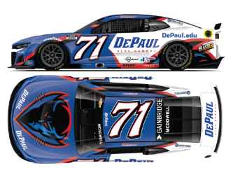 *CANCELLED* Michael McDowell 2025 DePaul University 1:24 Color Chrome Nascar Diecast Michael McDowell, Nascar Diecast, 2025 Nascar Diecast, 1:24 Scale Diecast
