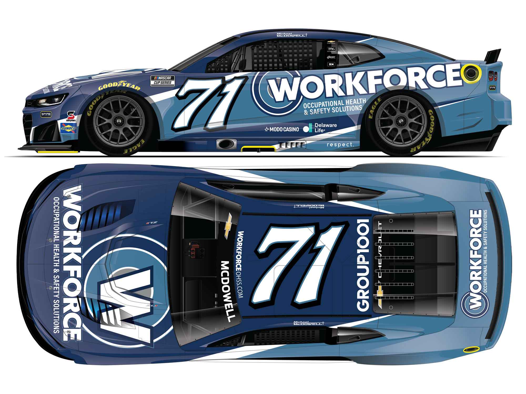 Michael McDowell 2026 Workforce 1:64 Nascar Diecast