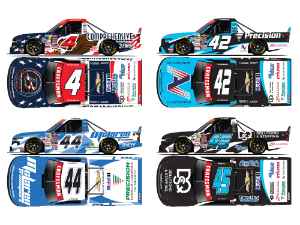 *Preorder* Niece Motorsports 2026 Michigan 4 Truck Set 1:64 Nascar Diecast Niece, Nascar Diecast, 2024 Nascar Diecast, 1:64 Scale Diecast, Cleetus McFarland, Ricky Stenhouse Jr., Ross Chastain, Andres Perez Lara