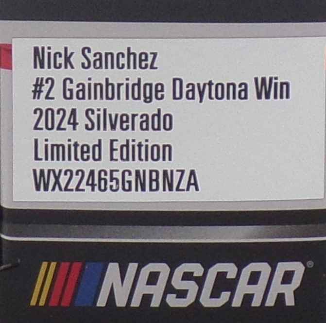 Nick Sanchez 2024 Gainbridge Daytona Race Win 1:64 Nascar Diecast