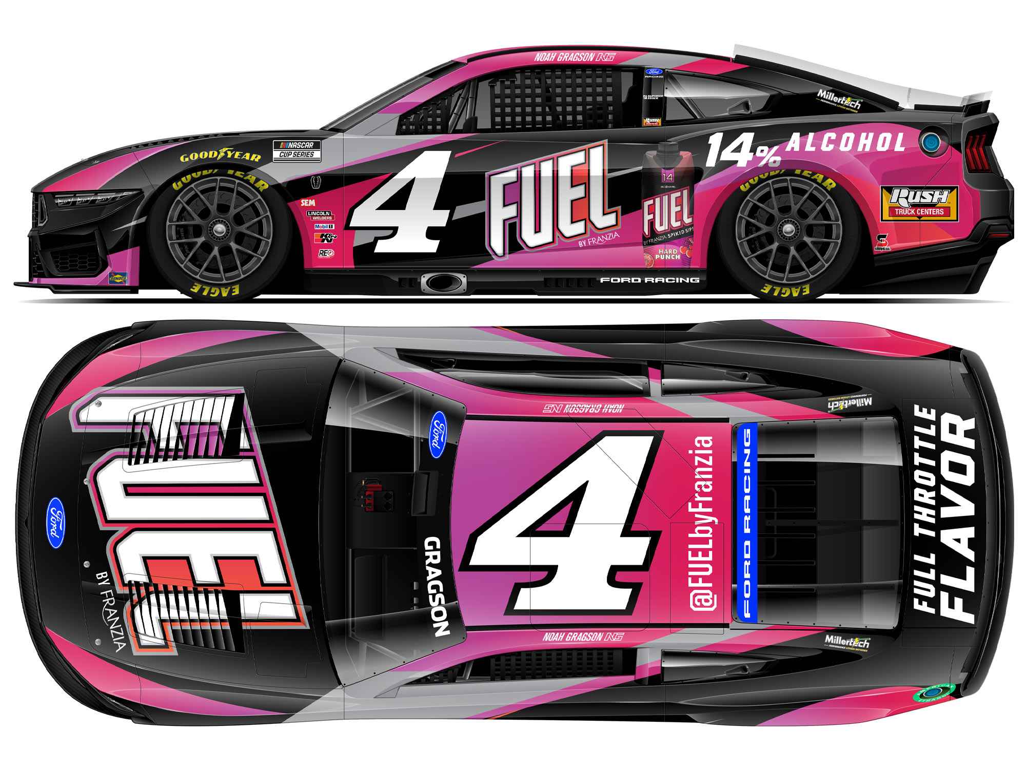 Noah Gragson 2026 Fuel By Franzia 1:24 Flash Coat Silver Nascar