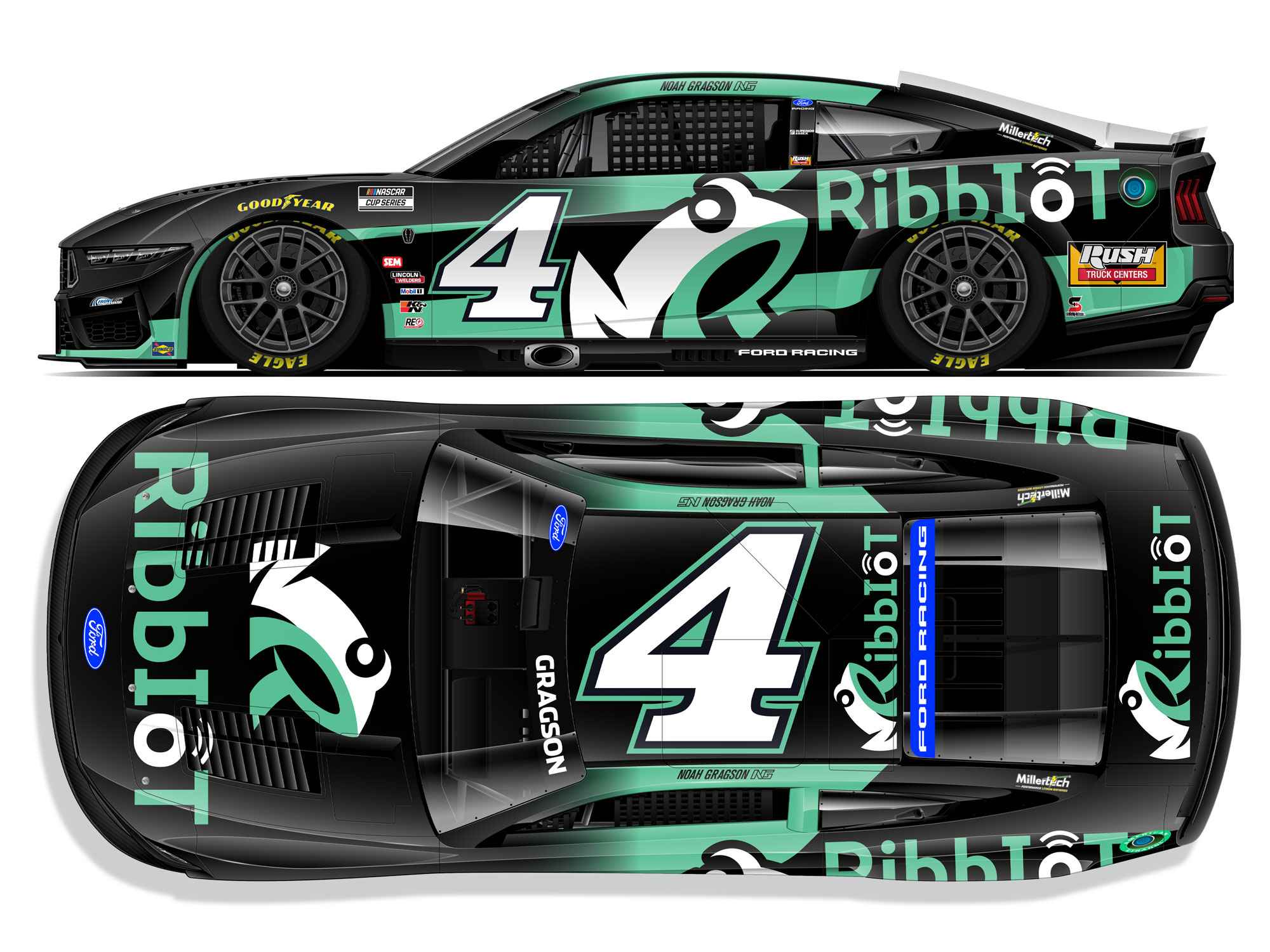 Noah Gragson 2026 Ribbiot 1:24 Color Chrome Nascar Diecast