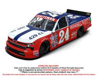 *CANCELLED* Rajah Caruth 2023 Wendell Scott Foundation Darlington Throwback 1:24 Nascar Diecast Rajah Caruth, Nascar Diecast, 2023 Nascar Diecast, 1:24 Scale Diecast
