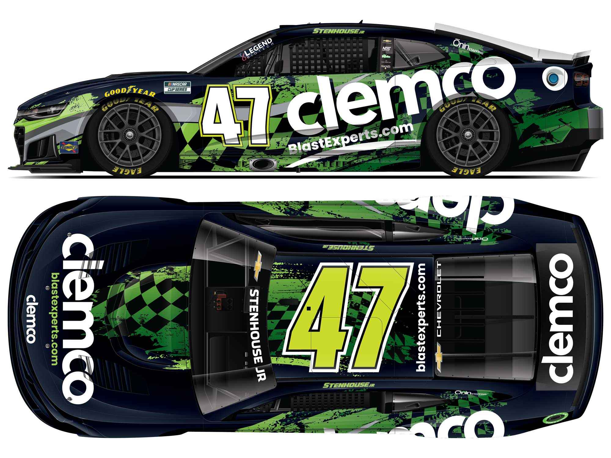 Ricky Stenhouse Jr. 2026 Clemco 1:24 Flash Coat Color Nascar Diecast