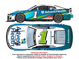 *Preorder* Ross Chastain 2022 Advent Health 1:24 Color Chrome Nascar Diecast Ross Chastain, Nascar Diecast, 2022 Nascar Diecast, 1:24 Scale Diecast