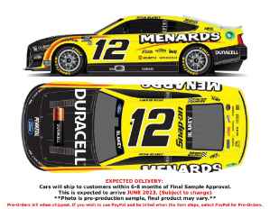 *CANCELLED* Ryan Blaney 2023 Menards / Duracell 1:24 Color Chrome Nascar Diecast Ryan Blaney, Nascar Diecast, 2023 Nascar Diecast, 1:24 Scale Diecast