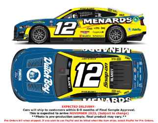 *CANCELLED* Ryan Blaney 2023 Menards Dutch Boy Darlington Throwback 1:64 Nascar Diecast Ryan Blaney, Nascar Diecast, 2023 Nascar Diecast, 1:64 Scale Diecast,