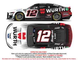 *CANCELLED* Ryan Blaney 2023 Wurth 1:24 Nascar Diecast Ryan Blaney, Nascar Diecast, 2023 Nascar Diecast, 1:24 Scale Diecast